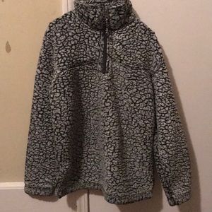 Sherpa plush pullover